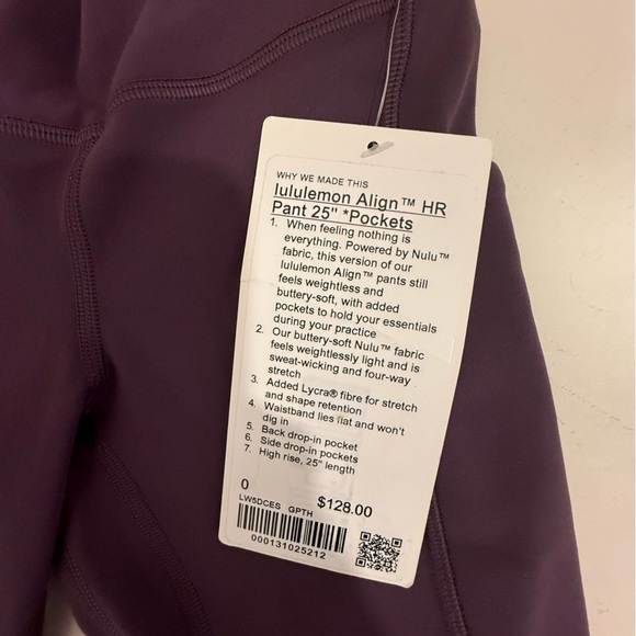 lululemon Align 25” Deep Purple Leggings - Picture 2 of 5
